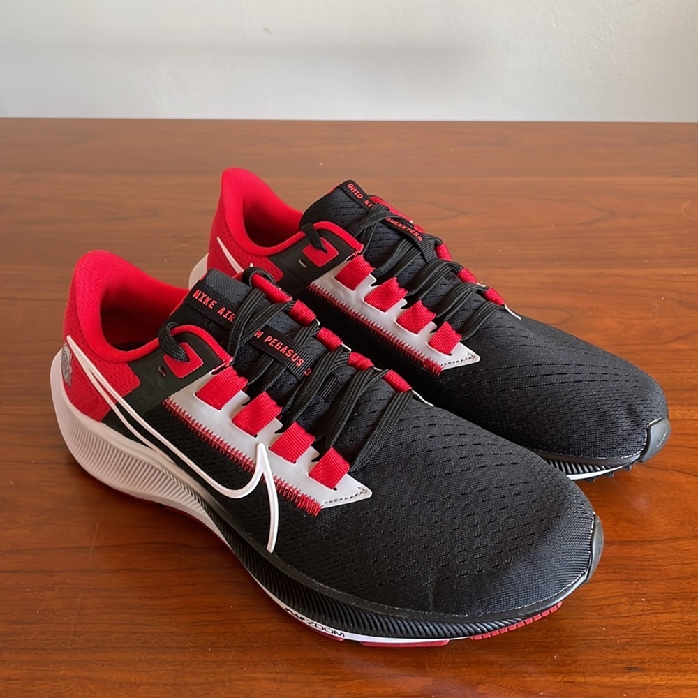 Nike Air Zoom Pegasus 38 Ohio State Buckeyes Running Shoes DJ0837-001 NWOB - Picture 5 of 6